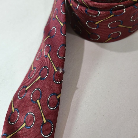Vintage Christian Dior Silk Ties Lot of 2 Red Pink Barbie Core Flaw # 643 - Picture 10 of 12